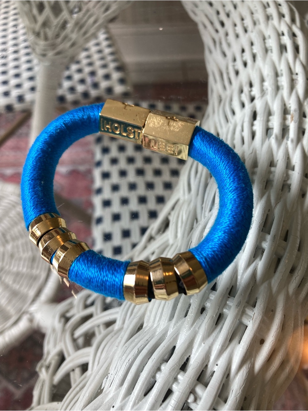 Holst & Lee Royal Blue Rope Bracelet with Gold Accents
